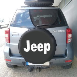 Κάλυμμα Ρεζέρβας Jeep 15'' Pvc Μαύρο Με Λογότυπο "Jeep"