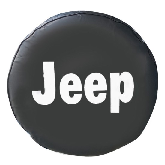 Κάλυμμα Ρεζέρβας Jeep 15'' Pvc Μαύρο Με Λογότυπο "Jeep"