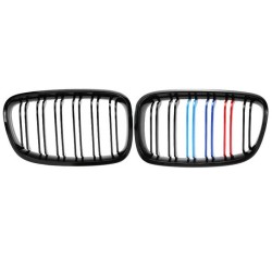 Καρδιές Μάσκας Για Bmw 1 F20 / F21 11-15 M4 Look Με Διπλή Γρίλια Tri-Color Μαύρο Γυαλιστερό 2 Τεμάχια Καρδιές Μάσκας Για Bmw 1 F20 / F21 11-15 M4 Look Με Διπλή Γρίλια Tri-Color Μαύρο Γυαλιστερό 2 Τεμάχια