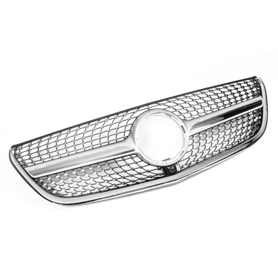 Μάσκα Για Mercedes-Benz V-Class W447 15-19 Diamond Look Ασημί/Χρώμιο 1 Τεμάχιο