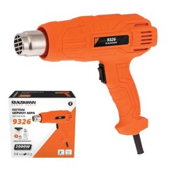 Πιστόλι Θερμού Αέρα 2000W Με Ρύθμιση Θερμοκρασίας Έως 600°C Krausmann 9326 Πιστόλι Θερμού Αέρα 2000W Με Ρύθμιση Θερμοκρασίας Έως 600°C Krausmann 9326
