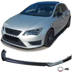 Μπροστινό Spoiler Για Seat Leon 3 (5F) 12-20 Cupra / FR Γυαλιστερό Μαύρο Από Abs Πλαστικό 3 Τεμάχια