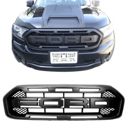 Μάσκα Για Ford Ranger T8 2019+ Με Led Μαύρο Ματ Μάσκα Για Ford Ranger T8 2019+ Με Led Μαύρο Ματ