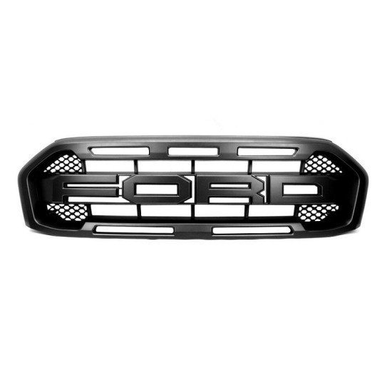 Μάσκα Για Ford Ranger T8 2019+ Με Led Μαύρο Ματ