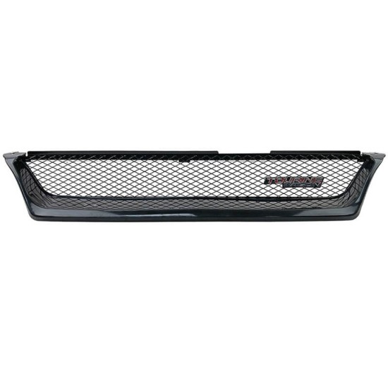 Μάσκα Για Toyota Corolla 93-97 AE100 / AE101 Χωρίς Σήμα Μαύρη Γυαλιστερή Με Σίτα Αλουμινίου