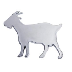 Αυτοκόλλητo Χρωμίου 3D "GOAT Κατσίκα" 7.5cm x 6.4cm 1 Τεμάχιο