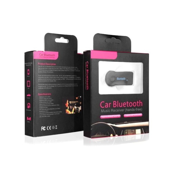 Δέκτης Μουσικής Bluetooth Αυτοκινήτου (Hands-Free) Aux Mini Jack 3,5mm Με Μικρόφωνο BT-310 1 Τεμάχιο