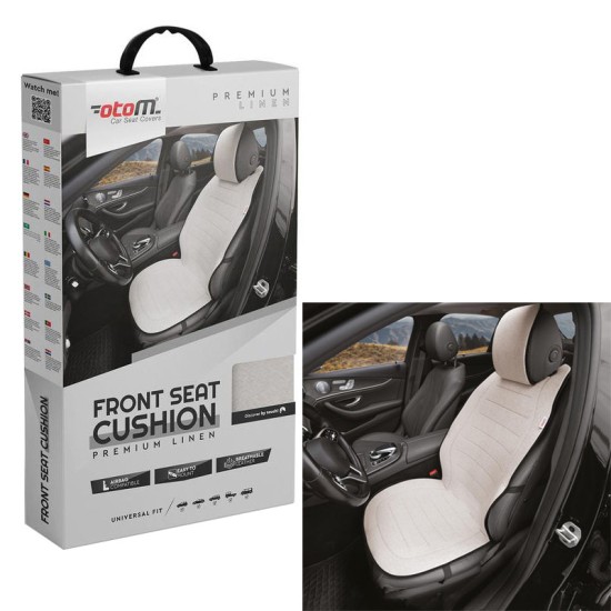 Πλατοκάθισμα Αυτοκινήτου Otom "Premium Linen" Από Λινό Ύφασμα Μπεζ CFLN-103 1 Τεμάχιο