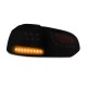 Πισινά Φανάρια Set Για Vw Golf VI (6) 08-12 Led Dynamic Urban Style Μαύρα Winjet