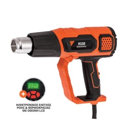 Πιστόλι Θερμού Αέρα Με Ηλεκτρονικό Έλεγχο Ροής & Θερμοκρασίας 2000W 600°C Krausmann 9330 Πιστόλι Θερμού Αέρα Με Ηλεκτρονικό Έλεγχο Ροής & Θερμοκρασίας 2000W 600°C Krausmann 9330