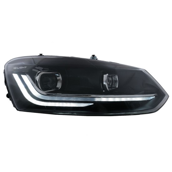 Μπροστινά Φανάρια Set Για Vw Polo 6R/6C 09-17 DRL New Design & Dynamic Φλας H7 Με Μοτέρ Carner
