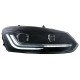 Μπροστινά Φανάρια Set Για Vw Polo 6R/6C 09-17 DRL New Design & Dynamic Φλας H7 Με Μοτέρ Carner