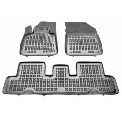 Πατάκια Σκαφάκια 3D Από Λάστιχο Για Citroen C4 Picasso II (2013+) 7 seats Rezaw Plast 3 Τεμάχια Μαύρα