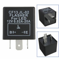 Ρελέ Αυτοκινήτου Flasher Για Led 12 Volt (Positive Connection) 0.02A-20A  CF13 JL-02 1 Τεμάχιο