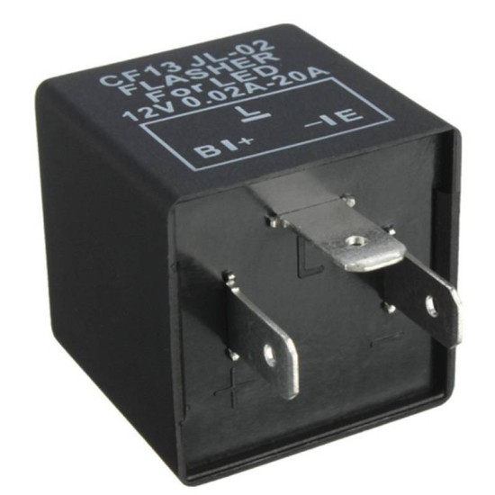 Ρελέ Αυτοκινήτου Flasher Για Led 12 Volt (Positive Connection) 0.02A-20A  CF13 JL-02 1 Τεμάχιο