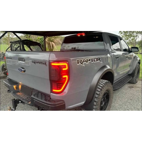 Πισινά Φανάρια Set Για Ford Ranger T6 T7 T8 12-20 Led Bar Dynamic Black Full Led