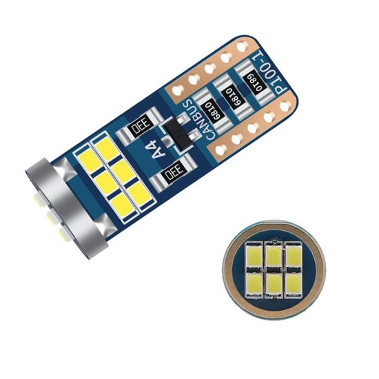 Λάμπες Led T10 12volt 18 Led Canbus White Color Auto GS 100388 2 Τεμάχια