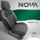 Καλύμματα Αυτοκινήτου Otom "Nova" Universal Ύφασμα Jacquard / Δερματίνη Σετ Εμπρός / Πίσω 11 Τεμαχίων Μαύρο NOV-3301