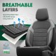 Καλύμματα Αυτοκινήτου Otom "Nova" Universal Ύφασμα Jacquard / Δερματίνη Σετ Εμπρός / Πίσω 11 Τεμαχίων Μαύρο NOV-3301