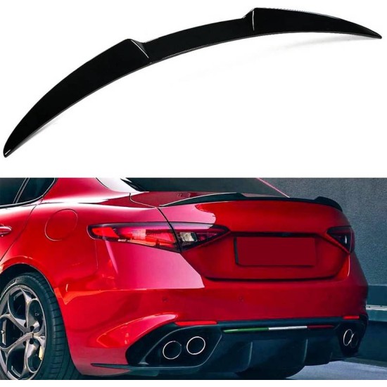 Αεροτομή Πορτ Παγκάζ Για Alfa Romeo Giulia 2018+ Quadrifoglio Look V2 Style Μαύρο Γυαλιστερό Από Abs Πλαστικό