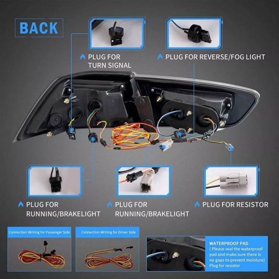 Πισινά Φανάρια Set Για Mitsubishi Lancer X 08-17 Led Bar Μαύρα VLAND