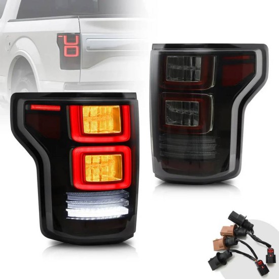 Πισινά Φανάρια Set Για Ford F150 MK13 14-20  Led Bar Dynamic Black Full Led
