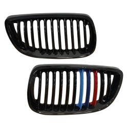 Καρδιές Μάσκας Για Bmw 3 Ε92 /Ε93 06-11 Tri-color Με Μονή Γρίλια  Μαύρο Γυαλιστερό 2 Τεμάχια Καρδιές Μάσκας Για Bmw 3 Ε92 /Ε93 06-11 Tri-color Με Μονή Γρίλια  Μαύρο Γυαλιστερό 2 Τεμάχια