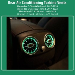 Ambient Light Πίσω Αεραγωγών Κλιματισμού Για Mercedes-Benz C-Class W205 / E-Class W213 / GLC X253 Με 64 Χρώματα Ambient Light Πίσω Αεραγωγών Κλιματισμού Για Mercedes-Benz C-Class W205 / E-Class W213 / GLC X253 Με 64 Χρώματα