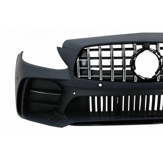 Μπροστινός Προφυλακτήρας Για Mercedes-Benz C-Class C205/W205 14-21 GTR Look (Black Mamba) Με Μαύρο/ Χρώμιο Μάσκα Μπροστινός Προφυλακτήρας Για Mercedes-Benz C-Class C205/W205 14-21 GTR Look (Black Mamba) Με Μαύρο/ Χρώμιο Μάσκα
