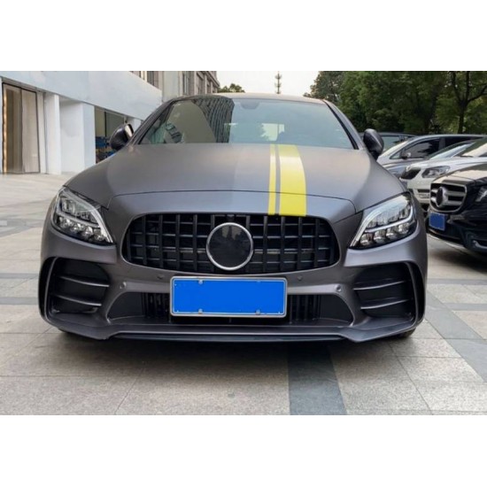Μπροστινός Προφυλακτήρας Για Mercedes-Benz C-Class C205/W205 14-21 GTR Look (Black Mamba) Με Μαύρο/ Χρώμιο Μάσκα Μπροστινός Προφυλακτήρας Για Mercedes-Benz C-Class C205/W205 14-21 GTR Look (Black Mamba) Με Μαύρο/ Χρώμιο Μάσκα