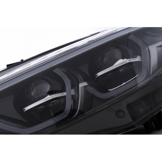 Μπροστινά Φανάρια Set Για Bmw 4 F32 F33 F36 (2013-2019) Conversion Από HID Σε LED Angel Eyes Μαύρα