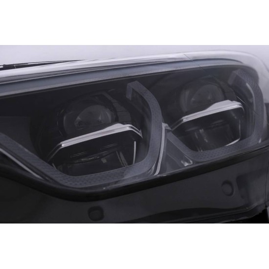 Μπροστινά Φανάρια Set Για Bmw 4 F32 F33 F36 (2013-2019) Conversion Από HID Σε LED Angel Eyes Μαύρα
