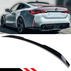 Αεροτομή Πορτ Παγκάζ Για Bmw 4 G22 2020+ 2D M4 Look Lipspoiler Γυαλιστερή Μαύρη Από Abs Πλαστικό
