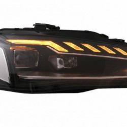 Μπροστινά Φανάρια Set Για Audi A4 B8.5 Facelift (2012-2015) Μαύρα A4 B9.5 Design OEM Xenon Upgrade Σε Full Led & Dynamic Led Φλας Carner