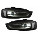 Μπροστινά Φανάρια Set Για Audi A4 B8.5 Facelift (2012-2015) Μαύρα A4 B9.5 Design OEM Xenon Upgrade Σε Full Led & Dynamic Led Φλας Carner