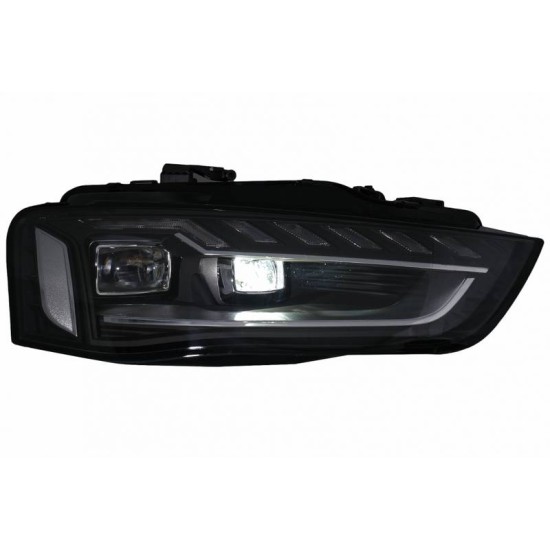 Μπροστινά Φανάρια Set Για Audi A4 B8.5 Facelift (2012-2015) Μαύρα A4 B9.5 Design OEM Xenon Upgrade Σε Full Led & Dynamic Led Φλας Carner