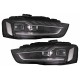 Μπροστινά Φανάρια Set Για Audi A4 B8.5 Facelift (2012-2015) Μαύρα A4 B9.5 Design OEM Xenon Upgrade Σε Full Led & Dynamic Led Φλας Carner