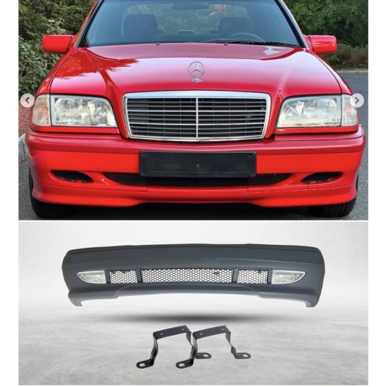 Μπροστινός Προφυλακτήρας Για Mercedes-Benz C-Class W202 93-96 Amg Look Με Προβολάκια