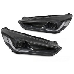 Μπροστινά Φανάρια Set Για Ford Focus MK3 15-18 TRU DRL Led Lights & Dynamic Led Signal Black H7/H7 Χωρίς Μοτέρ JunYan Μπροστινά Φανάρια Set Για Ford Focus MK3 15-18 TRU DRL Led Lights & Dynamic Led Signal Black H7/H7 Χωρίς Μοτέρ JunYan