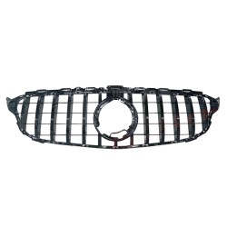 Μάσκα Για Mercedes-Benz C-Class W205 Facelift 18-21 GT Amg Panamericana Look Μαύρο 1 Τεμάχιο