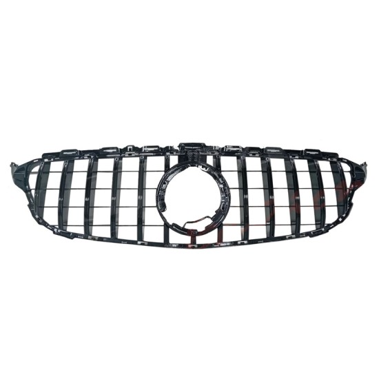 Μάσκα Για Mercedes-Benz C-Class W205 Facelift 18-21 GT Amg Panamericana Look Μαύρο 1 Τεμάχιο Μάσκα Για Mercedes-Benz C-Class W205 Facelift 18-21 GT Amg Panamericana Look Μαύρο 1 Τεμάχιο