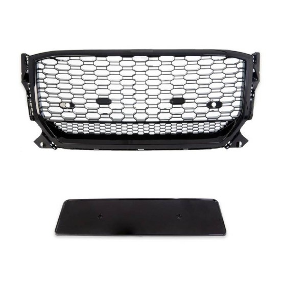 Μάσκα Για Audi Q2 (GA) PreFacelift 2016-2020 RSQ2 Look Κυψελωτή Μαύρο Γυαλιστερό 1 Τεμάχιο Μάσκα Για Audi Q2 (GA) PreFacelift 2016-2020 RSQ2 Look Κυψελωτή Μαύρο Γυαλιστερό 1 Τεμάχιο