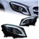 Μπροστινά Φανάρια Set Για Mercedes-Benz GLA X156 14-17 Upgrade Σε Facelift Look Μαύρα Full Led DRL Με Μοτέρ Carner