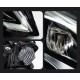 Μπροστινά Φανάρια Set Για Mercedes-Benz GLA X156 14-17 Upgrade Σε Facelift Look Μαύρα Full Led DRL Με Μοτέρ Carner