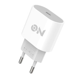 Φορτιστής Πρίζας USB-C 20W Λευκός ON Mobile Accessories 1 Τεμάχιο