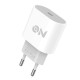 Φορτιστής Πρίζας USB-C 20W Λευκός ON Mobile Accessories 1 Τεμάχιο