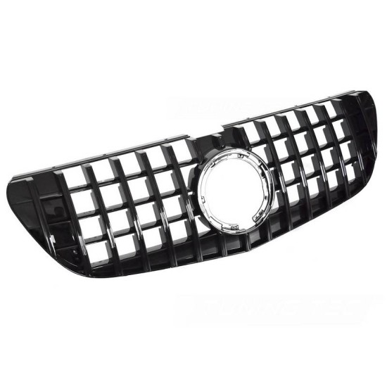 Μάσκα Για Mercedes-Benz Vito W447 Facelift 19-23 GT Amg Panamericana Look Μαύρη Γυαλιστερή 1 Τεμάχιο