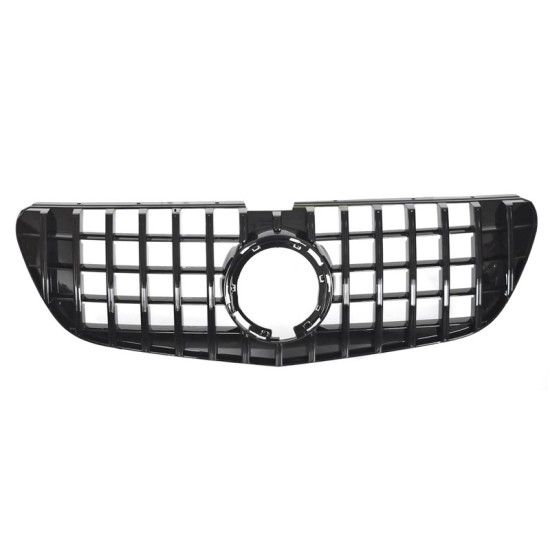 Μάσκα Για Mercedes-Benz Vito W447 Facelift 19-23 GT Amg Panamericana Look Μαύρη Γυαλιστερή 1 Τεμάχιο