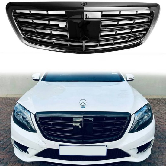 Μάσκα Για Mercedes-Benz S-Class W222 13-20 Amg Look Night Edition Μαύρο Γυαλιστερό 1 Τεμάχιο