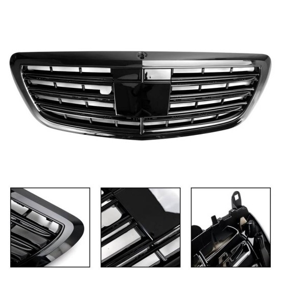 Μάσκα Για Mercedes-Benz S-Class W222 13-20 Amg Look Night Edition Μαύρο Γυαλιστερό 1 Τεμάχιο